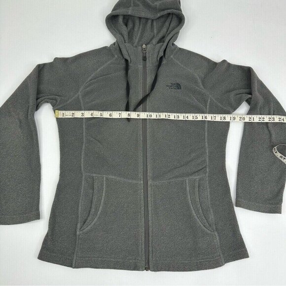 The North Face‎ Women's Grey Polartec Classic Full Zip Fleece Hooded Jacket S/37 - Picture 15 of 16